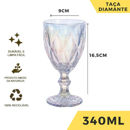 Conjunto 10 taças Diamond FurtaCor 340ML