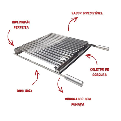 Parrilla Argentina Inox Picaneira Grill 50x40