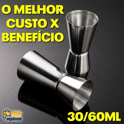 Inox Coqueteleira 750ml (balde De Gelo, Dosador Etc) + Misturador de Bebidas